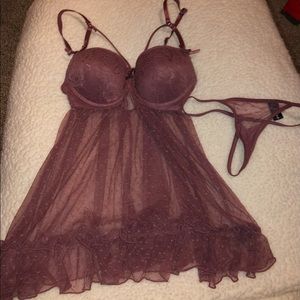 Seductive but sweet lingerie.